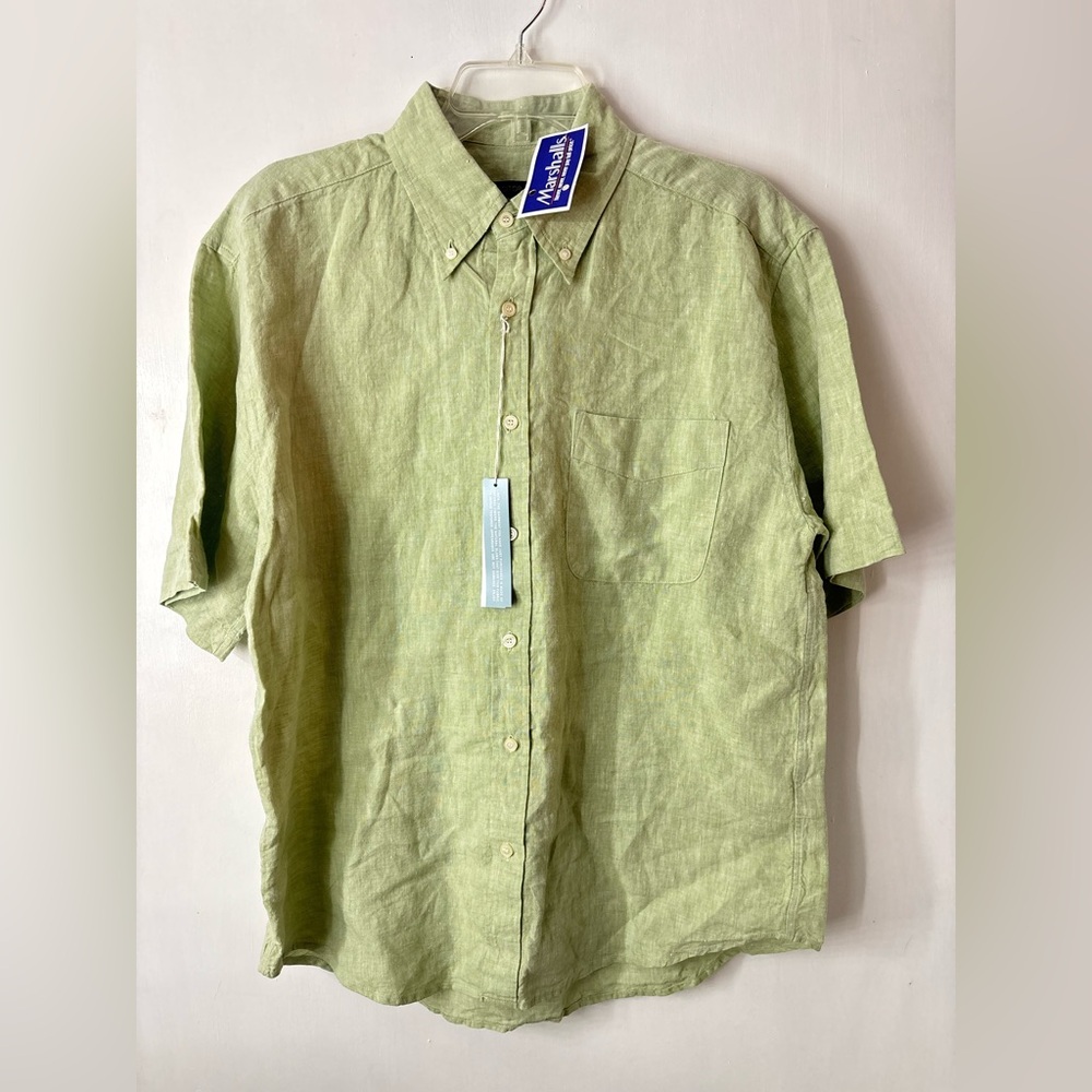 Mountain Lake Olive Button Down Shirt